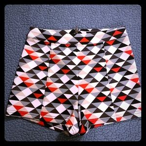 Forever 21 High Waisted Geo Darling Print Shorts